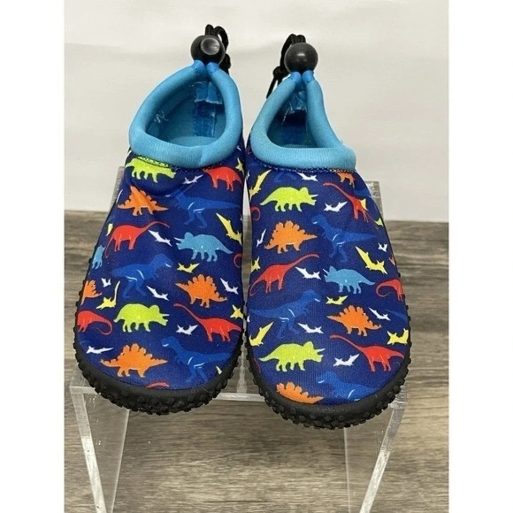 Tommy Bahama‎ Kids Blue Dinosaur Print Water Shoes Swim Beach Pool Size 9/10